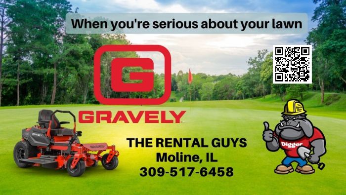 The Rental Guys 4300 27th Street Moline, IL 61265 (309) 517-6458 Gravely Mowers