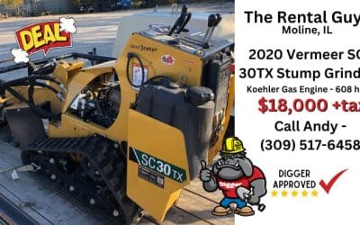 For Sale: 2020 Vermeer SC 30TX Stump Grinder – $18,000 + Tax