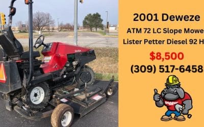 For Sale: 2001 Deweze ATM 72 LC Slope Mower – 92 Hours, Diesel Engine