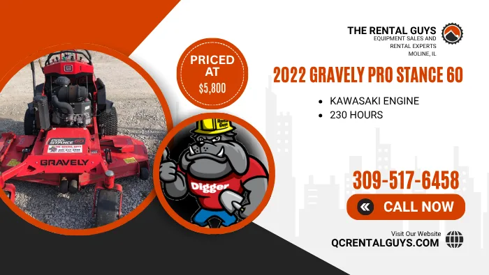 2022 Gravely Pro Stance 60 stand-on mower for sale in Moline Illinois